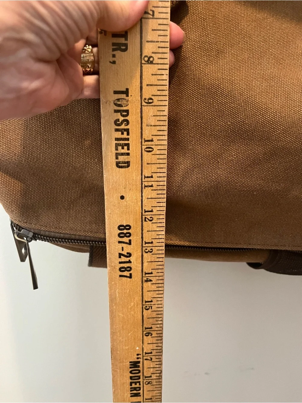 NWT Men's Brown Canvas Leather Messenger Bag - Backpack Shoulder strap Satchel